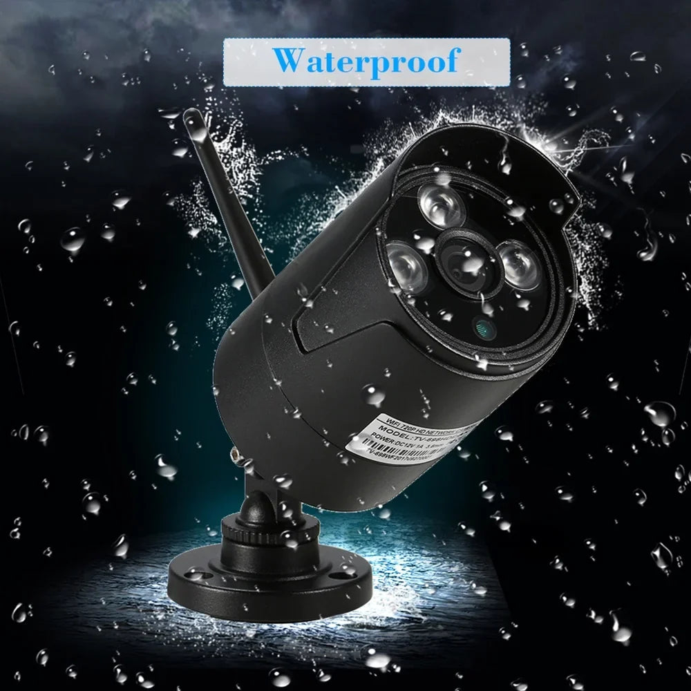 Apexeon Webcam,Wireless WiFi 4CH 1080P Support P2P 1.0MP Wireless 1080P WiFi 1080P  WiFi Waterproof Outdoor  Camera P2P - Vision Motion   Kit 4pcs WiFi Waterproof Florbela