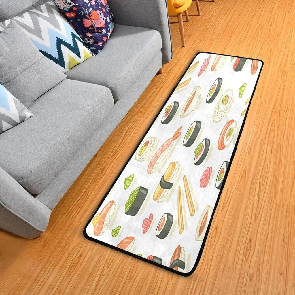 Japanese Sushi Runner Rug - 24"x72" Ultra Soft Non-Slip Floor Mat Washable Area Rugs for Kitchen Bathroom Entry Home Decor Gifts