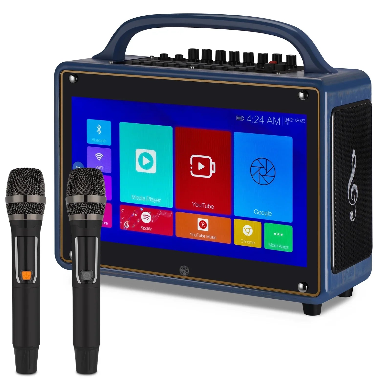 Portable Karaoke Machine Systems Wireless  Streaming Loudspeaker for Adults&Kid,14” Touch Screen/Android 12/4+64G,Support Microphone/WiFi/////Phones/