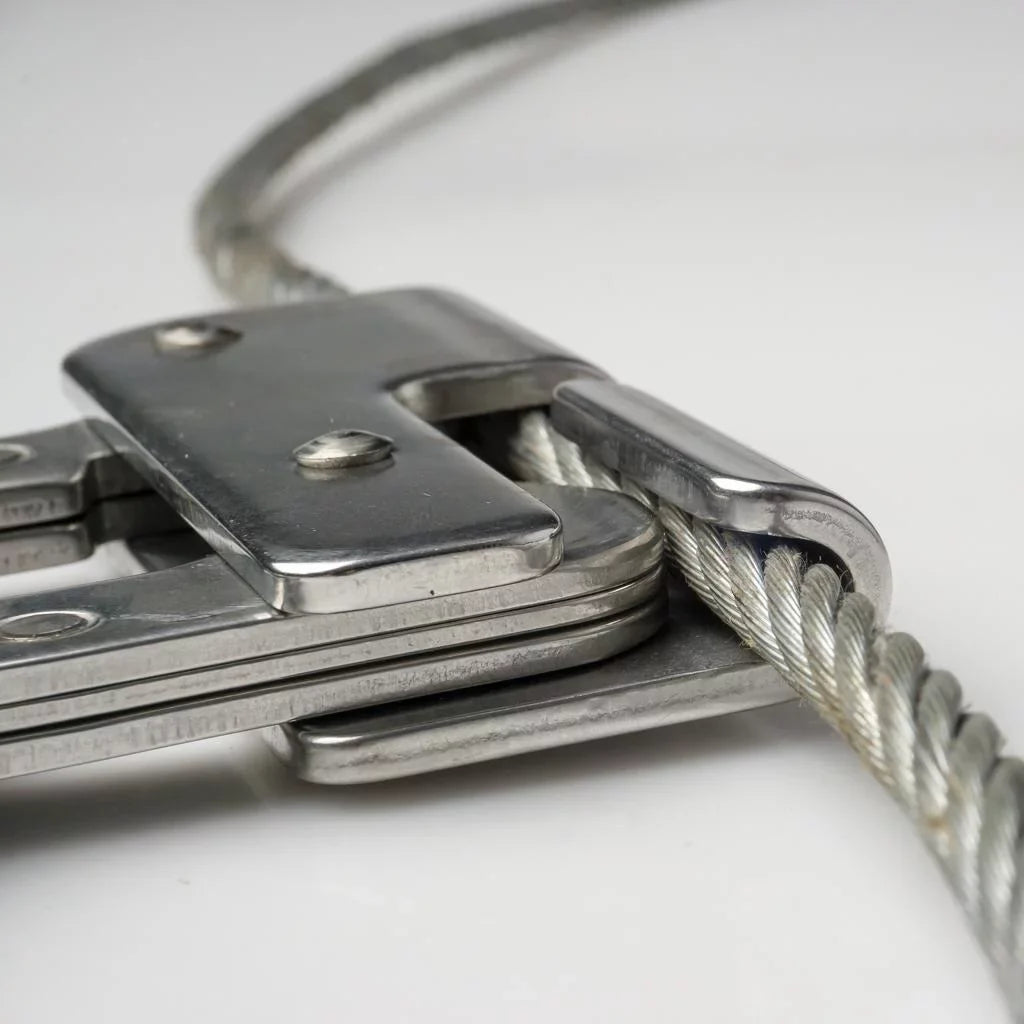 Rock Climbing Rope Grab Rock Climbing Fall Rope Riser Clamp Hardware, Stainless Steel, Ultralight - for 10mm Rope