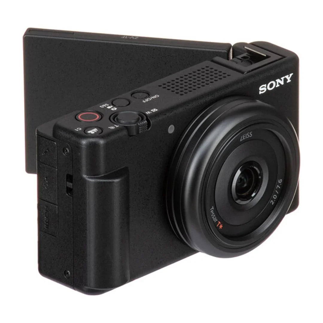 Sony -1F Vlogging Camera (Black) with SanDisk 64GB Memory Card + Tripod + ZeeTech Accessory Bundle