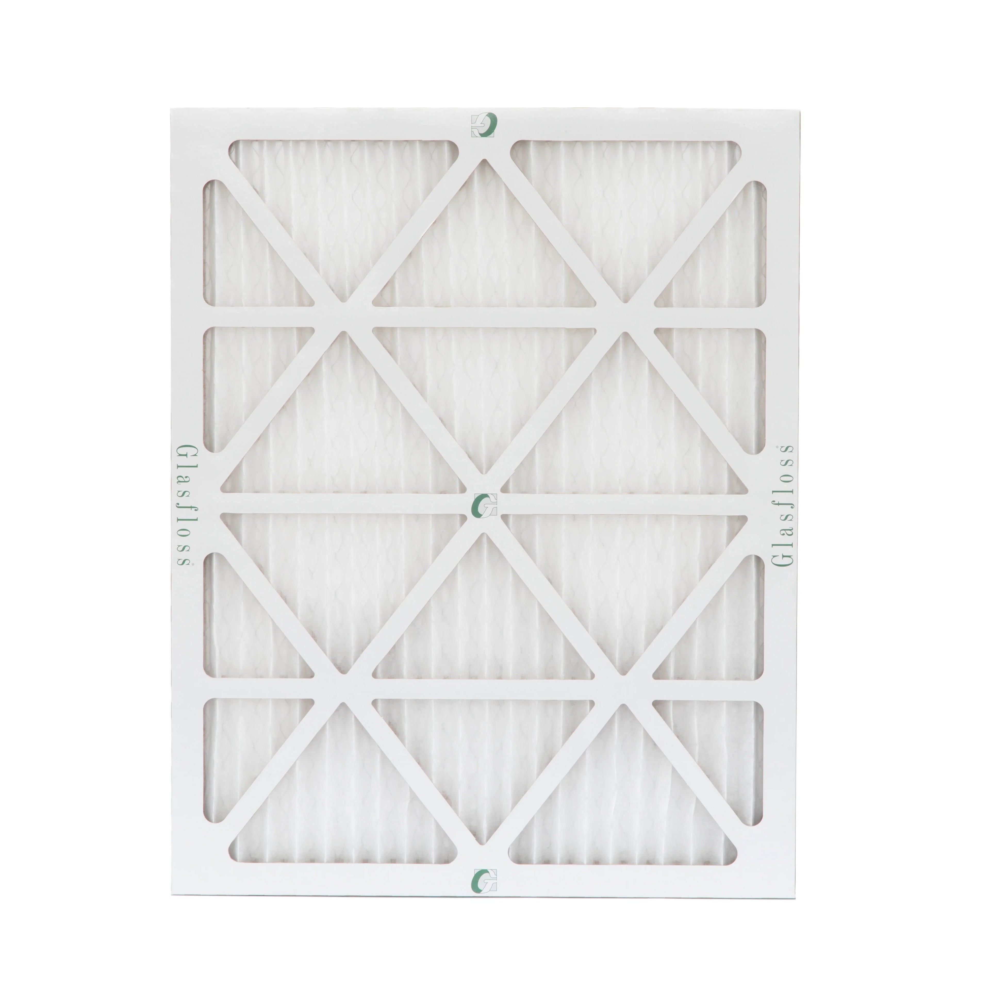 12 Pack of 14x20x1  10 Pleated Air Filters by Glasfloss. Actual Size: 13-1/2 x 19-1/2 x 7/8