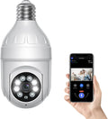 1080p Light Bulb Security Camera, 355° Panora Dome Cam, Live View,  Human Detection, 2-Way