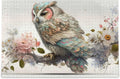 500  Art Floral Owl Jigsaw Puzzle, Paper Wood Composite Material Zigsaw with Storage Bag, Puzzle for Adults, Fun Challenging Brain Exercise Family Game Gift for Kids Friends Parents
