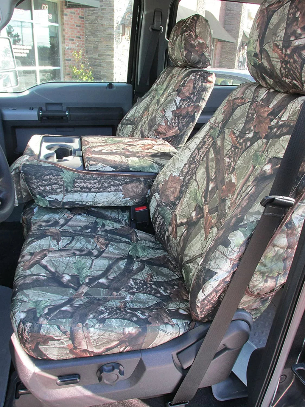 F486 2014 Ford F150 & 2015-2021 F250-F550 Front 40/20/40 Split Seat with Opening Center Console and Opening 20 Section Seat Bottom in DS1C Camouflage Endura