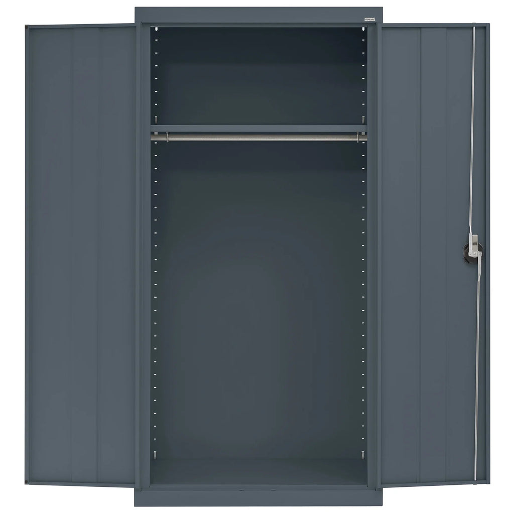 Elite Series Wardrobe Cabinet with Adjustable Shelf, 36"W x 24"D x 72"H, Charcoal