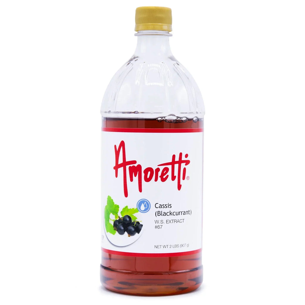 Amoretti - Cassis (Blackcurrant) Extract Water Soluble 4 oz - Highly Concentrated & Perfect For Pastry, Savory, Brewing, and more, Preservative Free, Vegan, Kosher Pareve, Keto Friendly