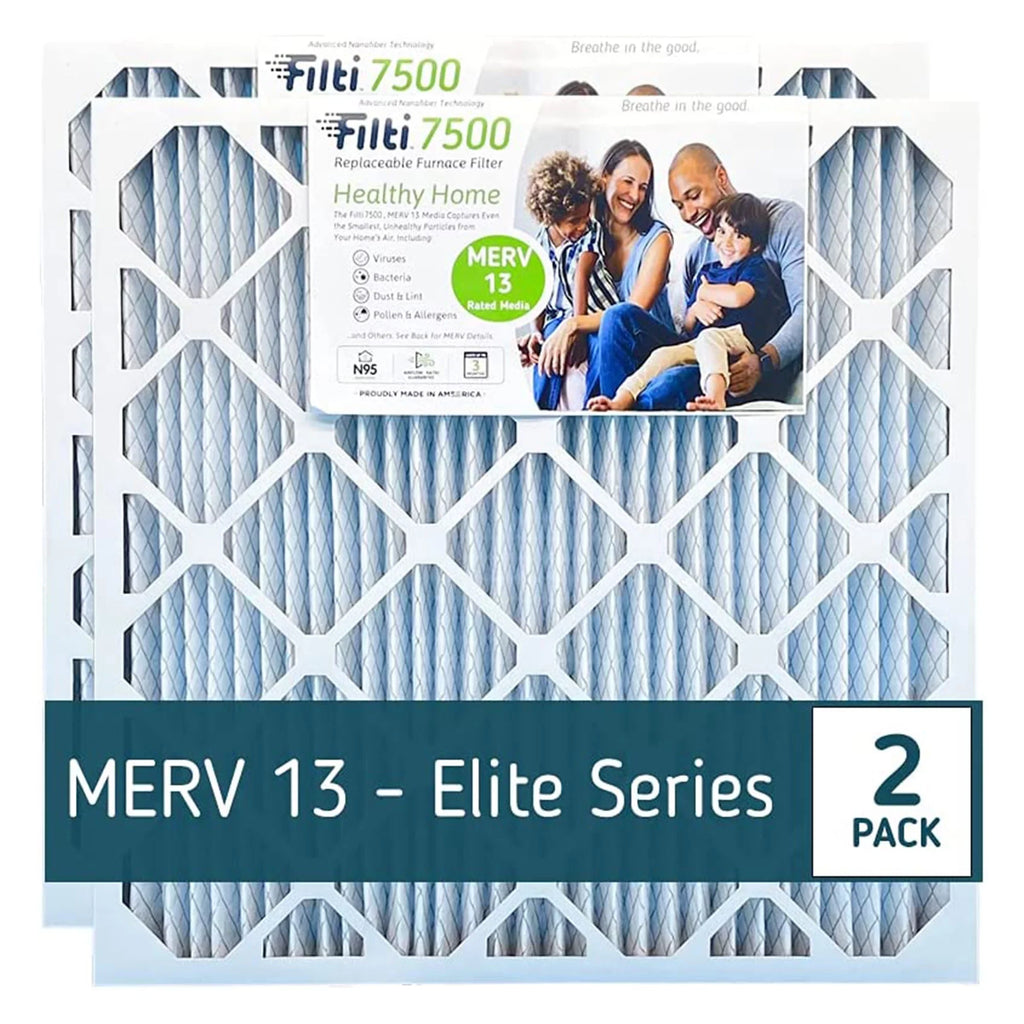 Filti 7500 Pleated Home  Furnace 20x20x2  13 Air Filter (2 Pack)