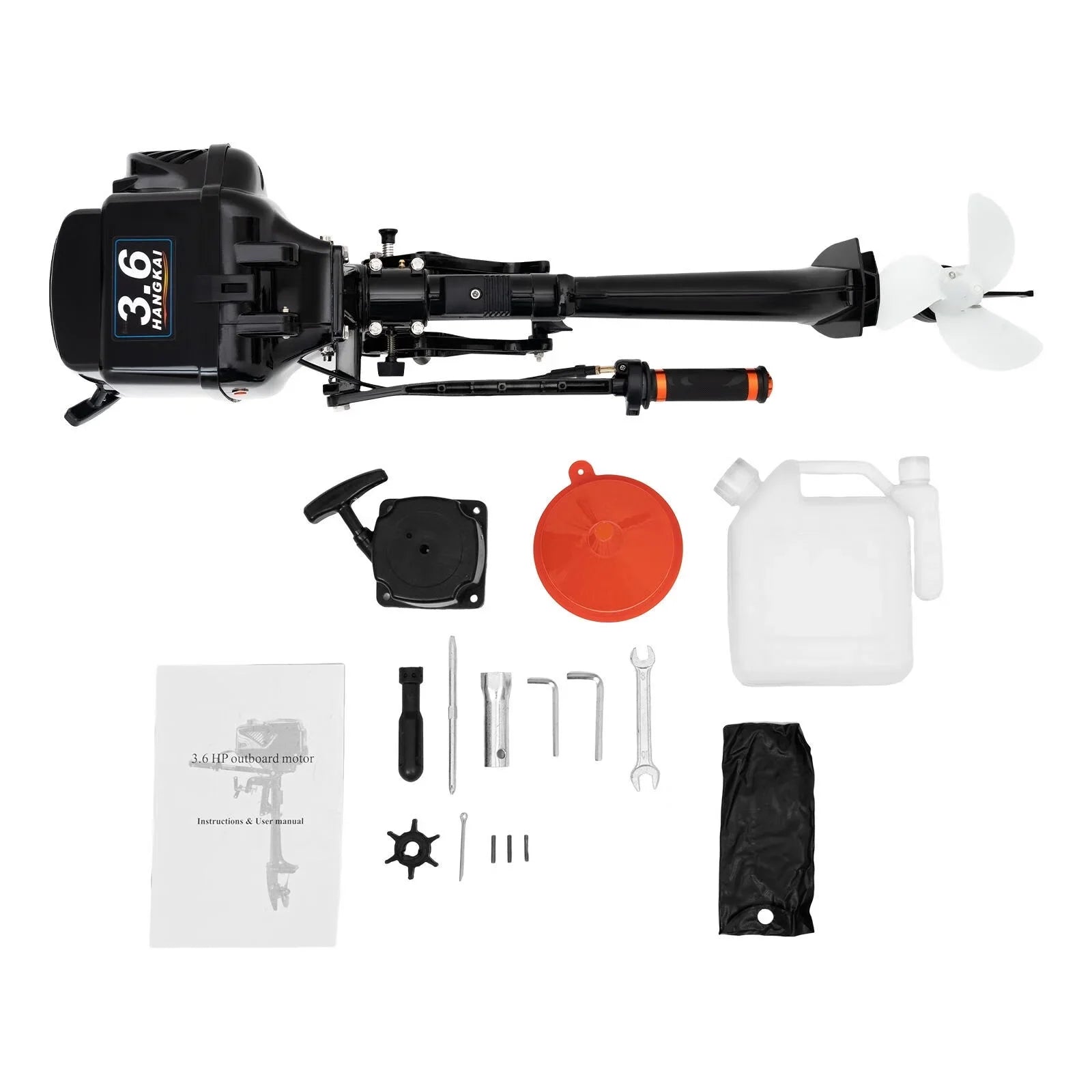 3.6HP 2 Stroke Outboard Motor,Trolling Boat Engine Motor for Fishing Aquaculture Outdoor Adventure Boat