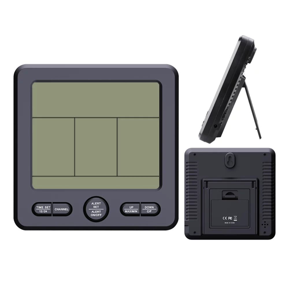 Digital Wireless Indoor  Thermohygrometer with 3 Remote Sensors 98ft/ 30m Backlight & Alarm Calibration Function Humidity  with 3 Transmitters Weather Stations for Home Office