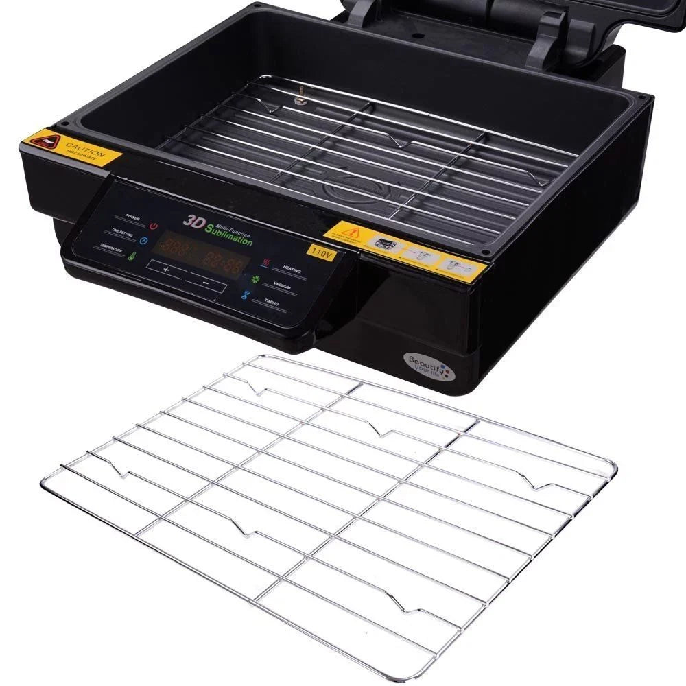 3D Vacuum Sublimation Heat Press Machine Mug Paper Inks Tape Rubber Clamps Transfer