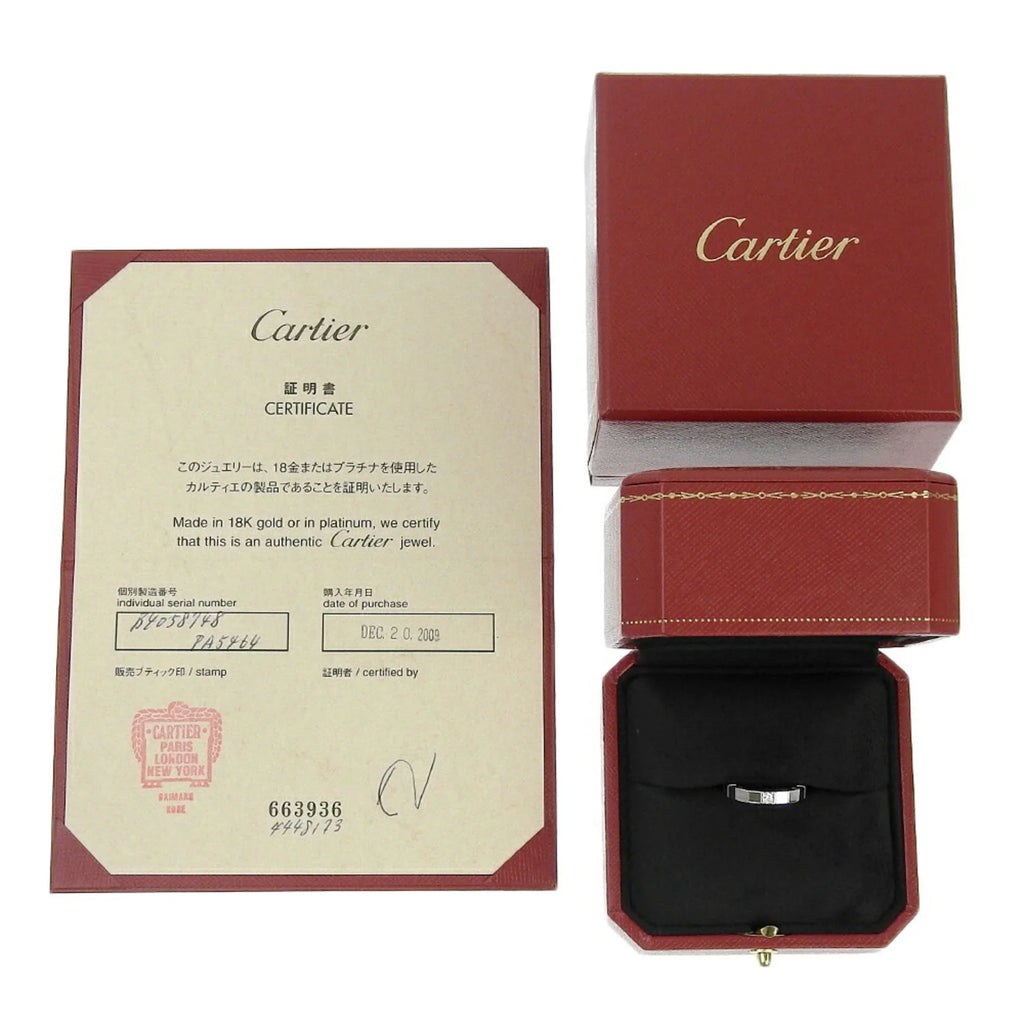 Pre-Owned Cartier  Lanieres Ring 1P Diamond K18 White Gold x Approx. 5.8g Women's I220823087 (Good)