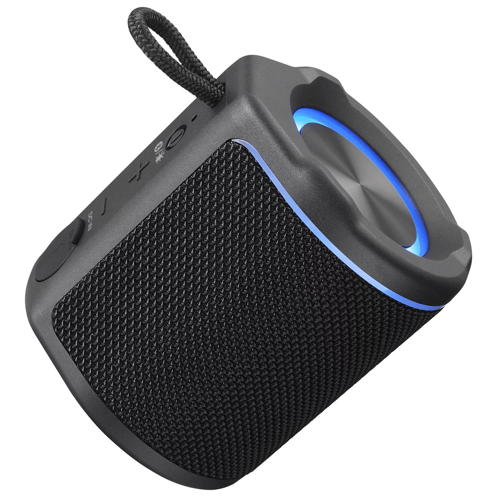 iLive Light up Bluetooth Wireless Waterproof Fabric Speaker, ISBW103B, Black