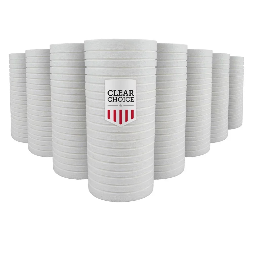 Clear Choice Sediment Water Filter 1 Micron 10 x 4.50" Water Filter Cartridge Replacement 10 inch  System 9108-44 DEV9108-44 -5005, -GD25BB, 8-Pk
