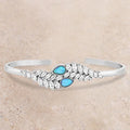 Montana Silversmiths Women's Mystic Falls Opal Crystal Cuff Bracelet Silver One Size