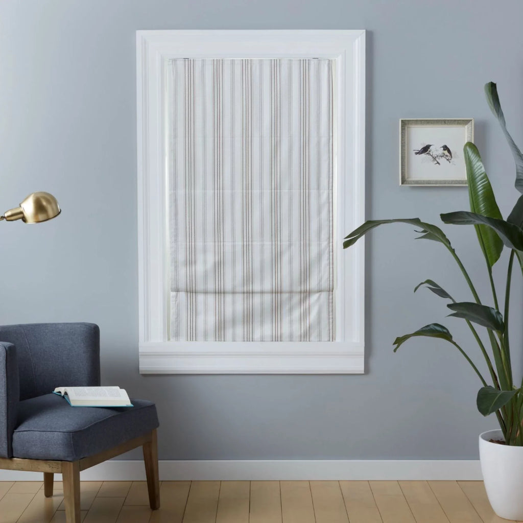 Exclusive Home Ricardo Total Blackout Roman Shade, 31"x64", Natural