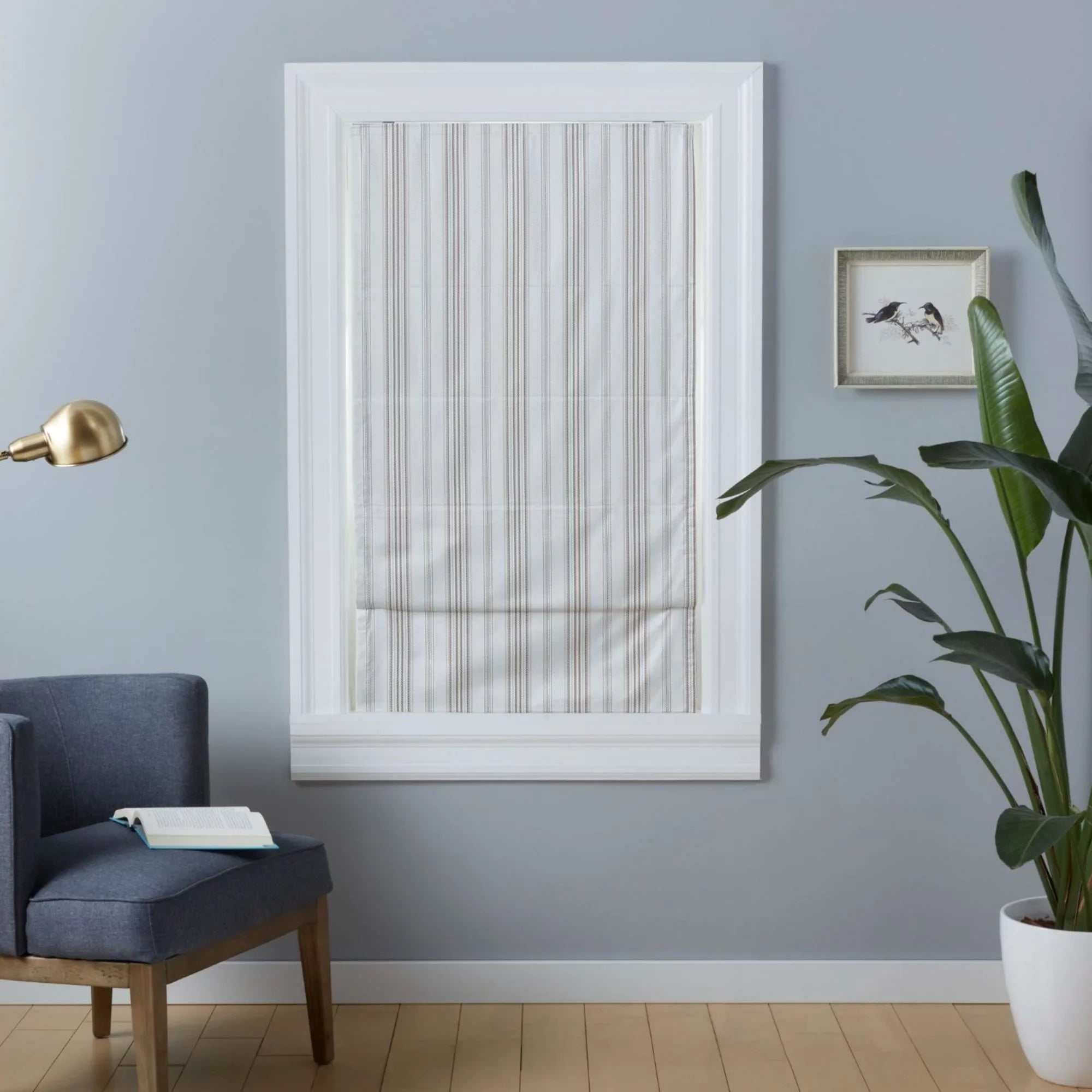 Exclusive Home Ricardo Total Blackout Roman Shade, 31"x64", Natural