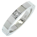 Pre-Owned Cartier  Lanieres Ring 1P Diamond K18 White Gold x Approx. 5.8g Women's I220823087 (Good)