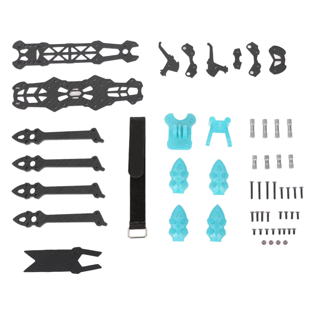 Buumin  Racing Drone Frame Professional 225mm Wheelbase Carbon Fiber Quadcopter Frame for  Drone Accessories Blue