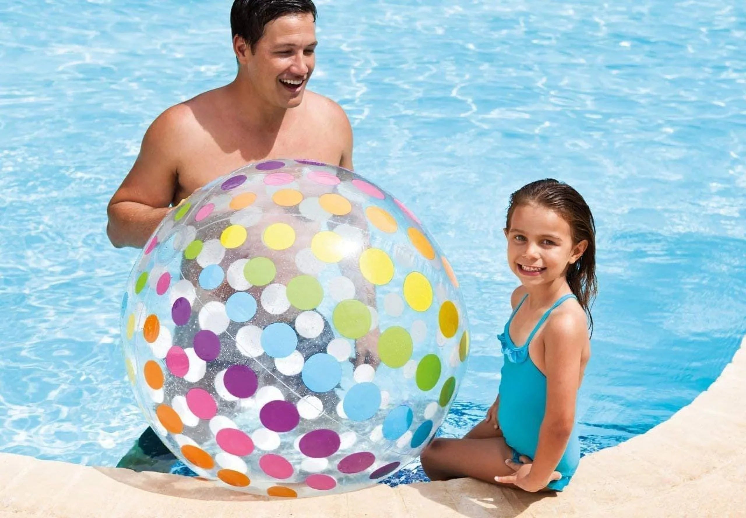 Intex Jumbo Inflatable Big Panel Colorful Giant Beach Ball Set of 4  59065EP