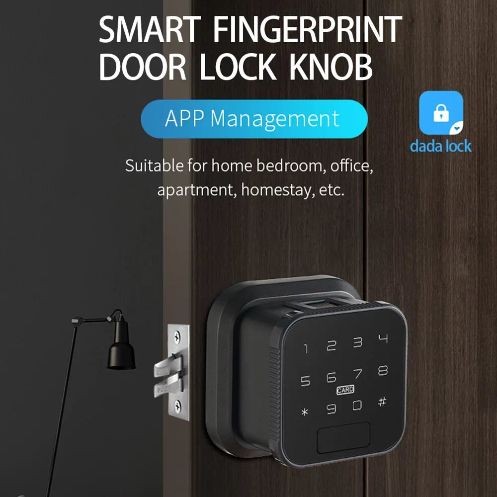 Walmeck Smart Lock Fingerprint Lock Door Lock Keypad Door Lock with Handle Fingerprint Electronic Deadbolt Door Lock Smart Door Lock Compatible with  Lock
