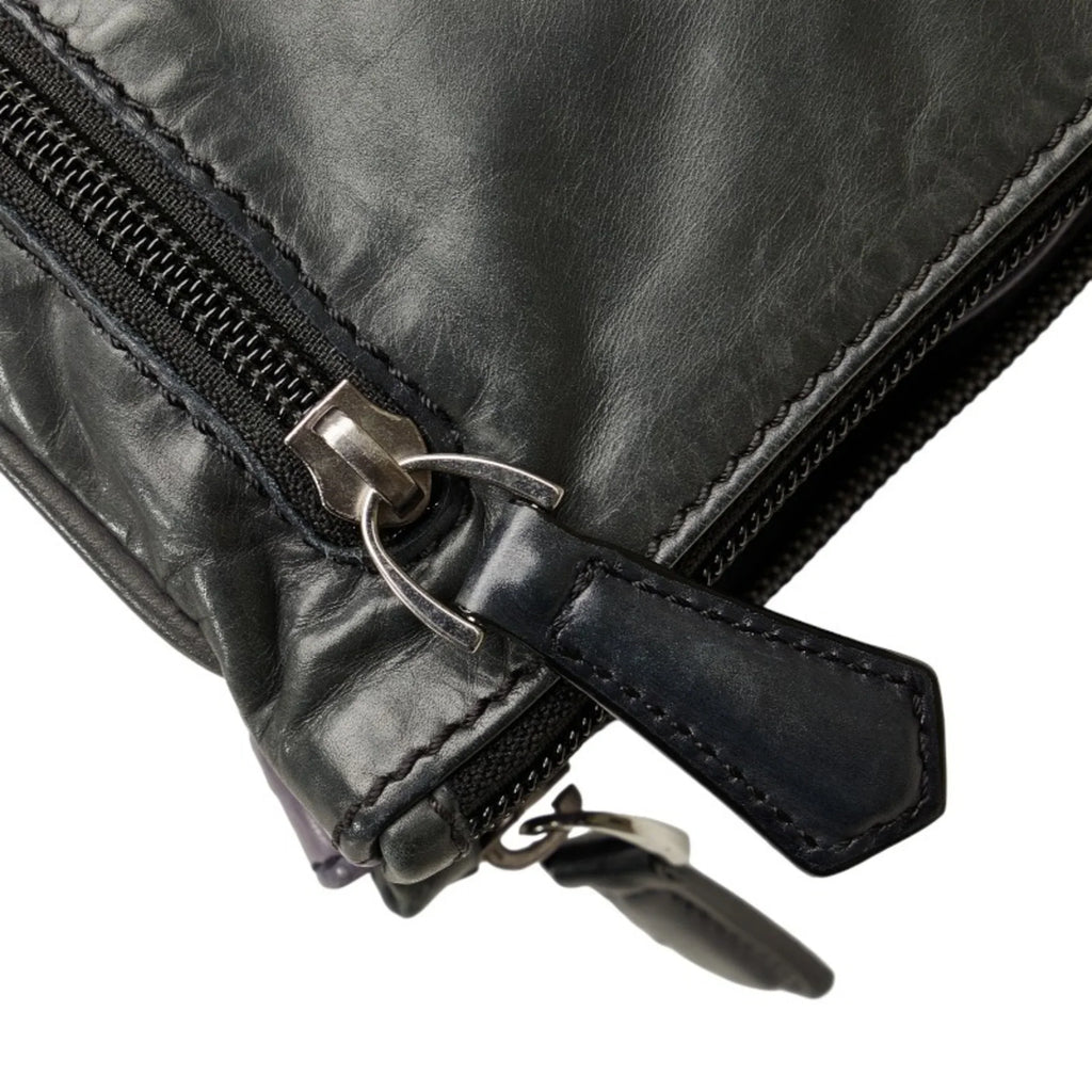 Pre-Owned Berluti Second Bag Clutch Gray Purple Leather Men's (Good)