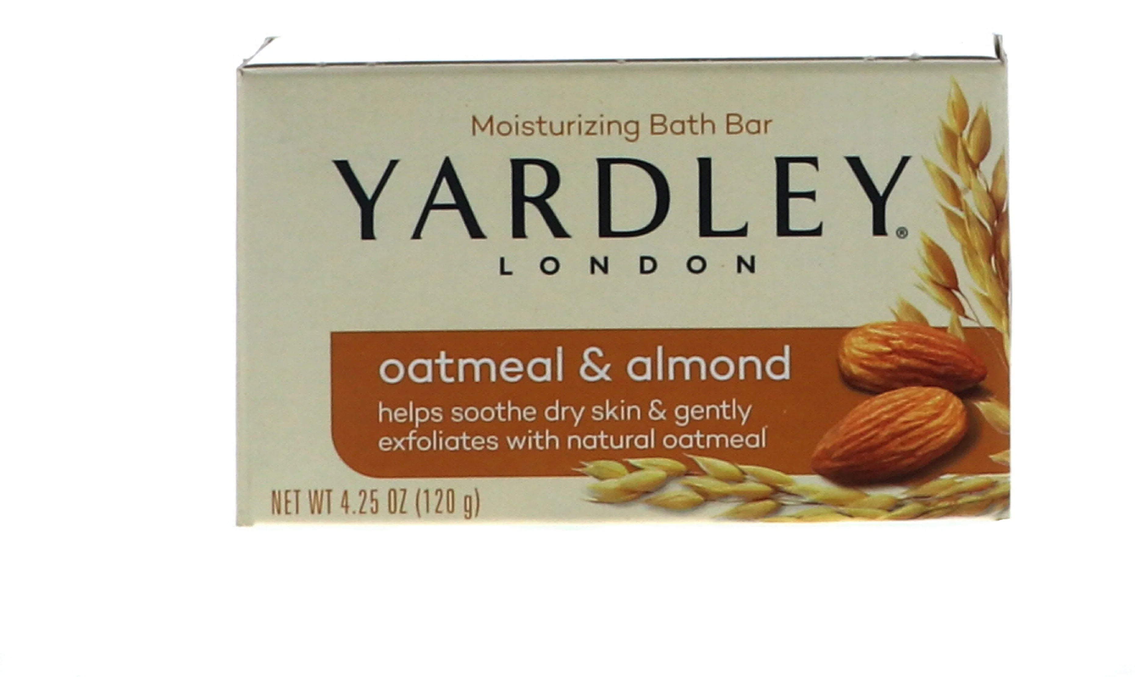 Yardley Oatmeal and Almond Bar Soap, 4 Oz (12 Pack)