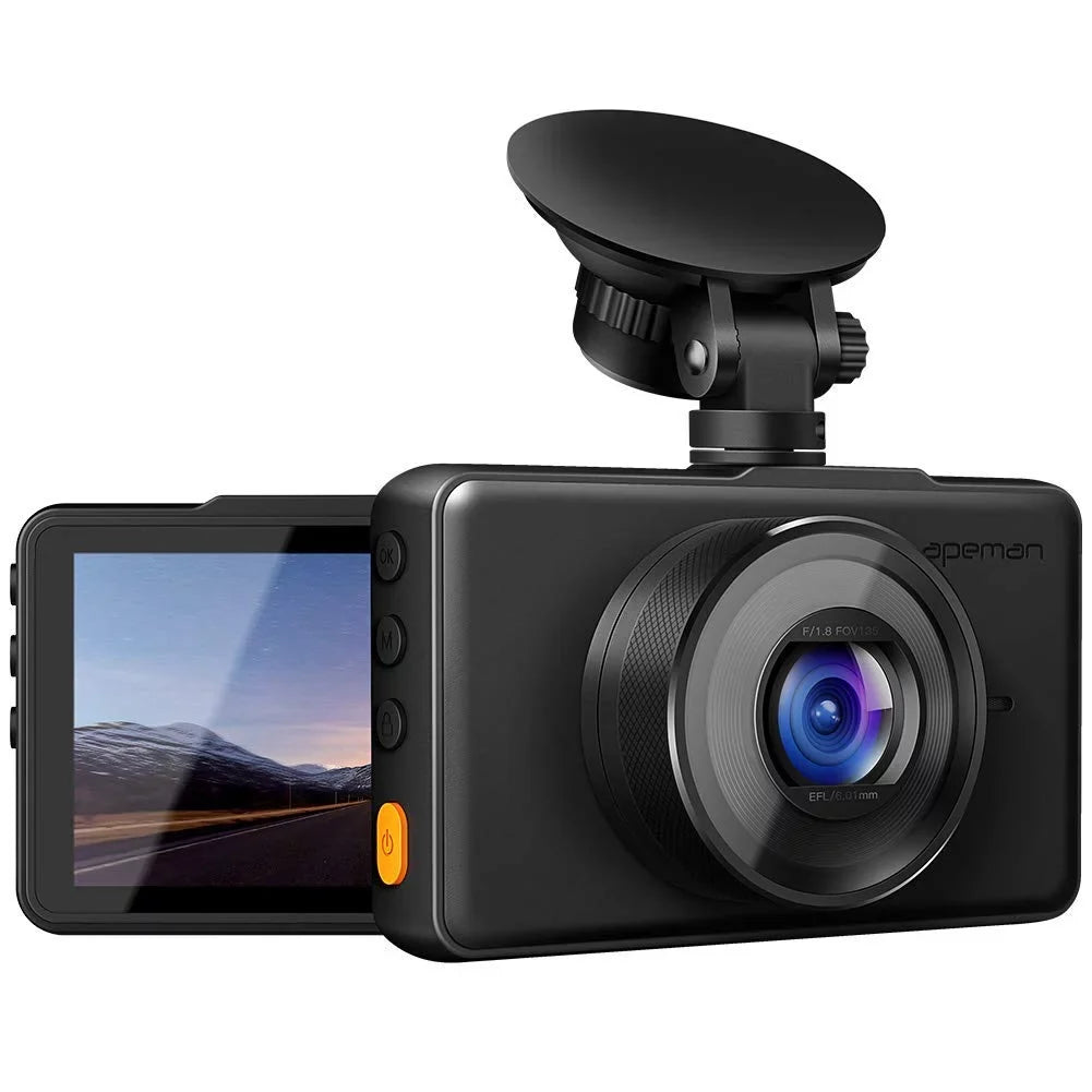Dash Cam 1080P   Car Driving Recorder 3"  Screen 170°Wide Angle, G-Sensor, , Parking Monitor, Loop Recording, Motion Detection