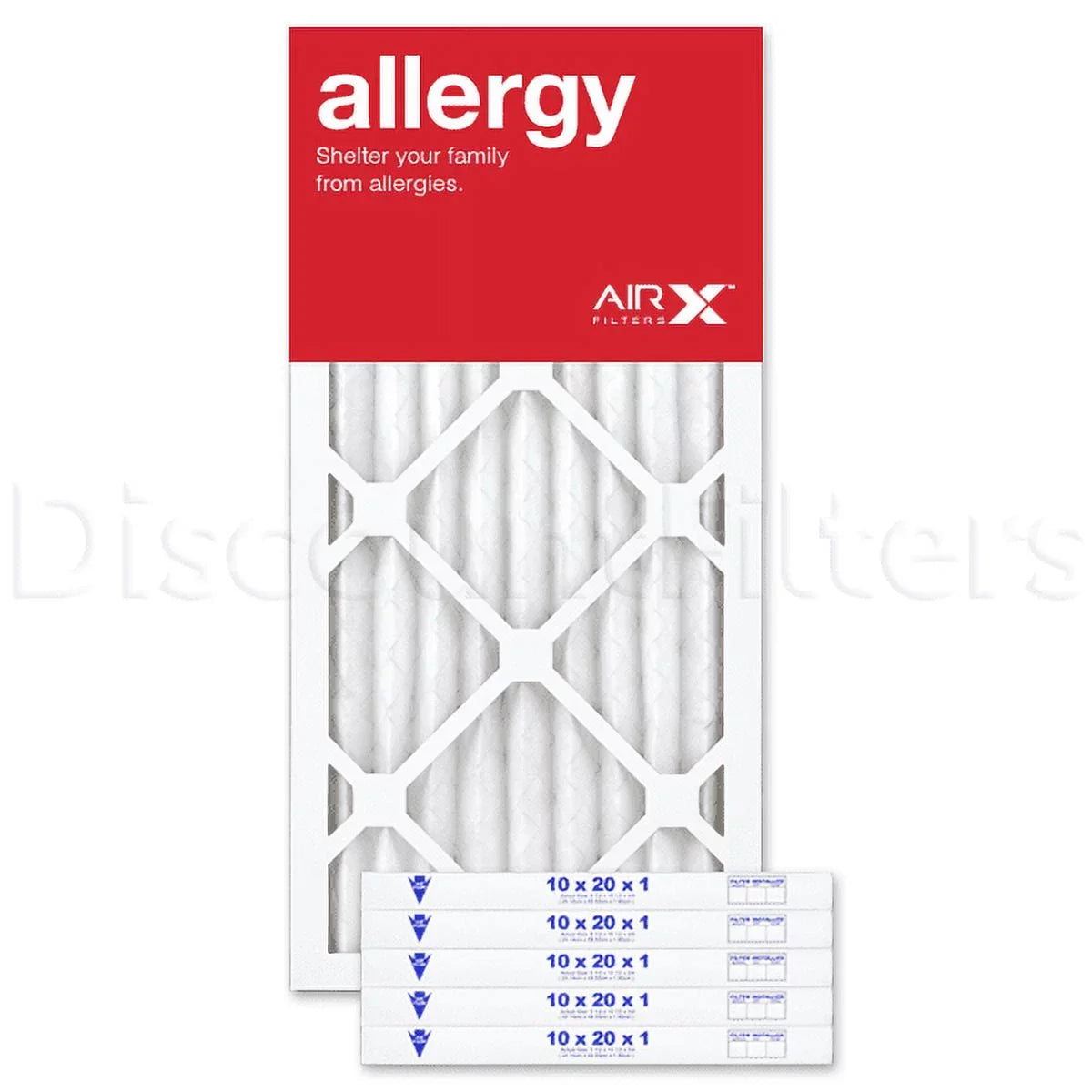AIRx Filters 10x24x1 Air Filter  11 Pleated   Furnace Air Filter, Allergy 6-Pack, Made in the