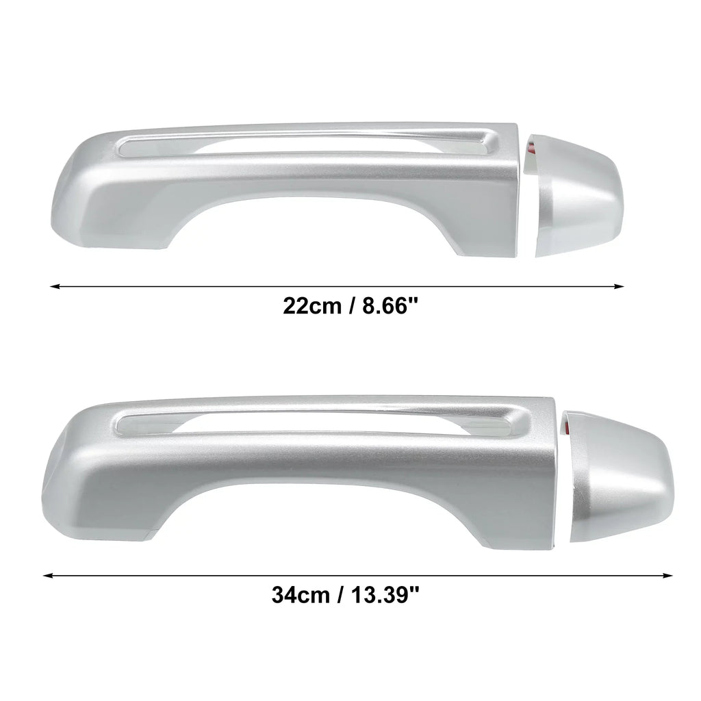 Silver Tone Door Handle Trim Cover Kit and Tailgate Handle Cover for Jeep Wrangler    2 & 4 Doors 2018-2021