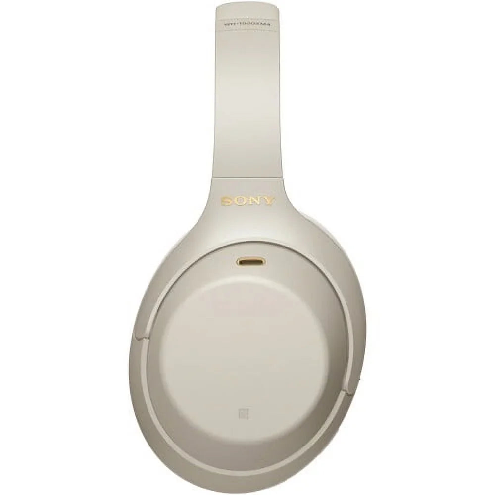 Sony -1000XM4 Wireless Noise-Canceling Over-Ear Headphones (Silver) +pixicloth