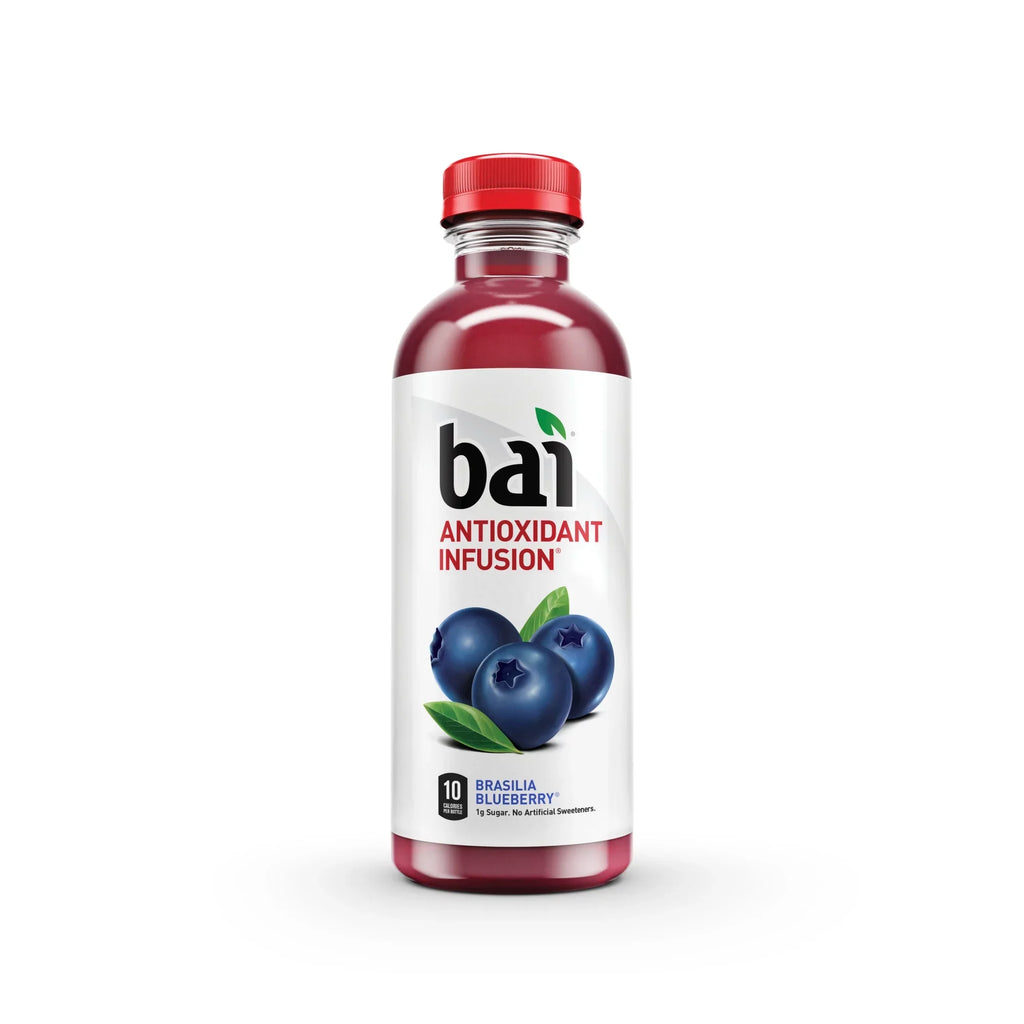 Bai Gluten-Free, Brasilia Blueberry, Antioxidant Infused Drink, 18 Fl Oz, 12 Pack Bottles