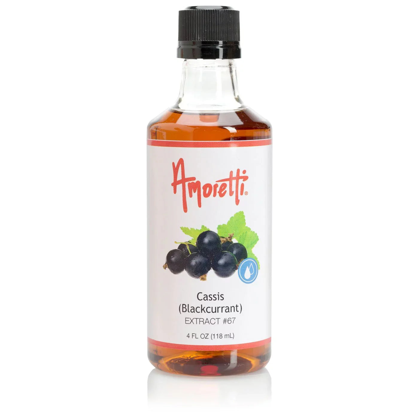 Amoretti - Cassis (Blackcurrant) Extract Water Soluble 4 oz - Highly Concentrated & Perfect For Pastry, Savory, Brewing, and more, Preservative Free, Vegan, Kosher Pareve, Keto Friendly