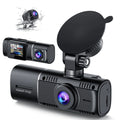 3 Channel Car Camera Dash Cam Front and Rear Inside with  Night Vision 1080P Dash Camera Three Way Triple Parking Monitor Motion Detection Accident Lock