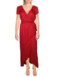 Women’s L Space Goa Cover-Up Maxi Wrap Dress, Red, Medium