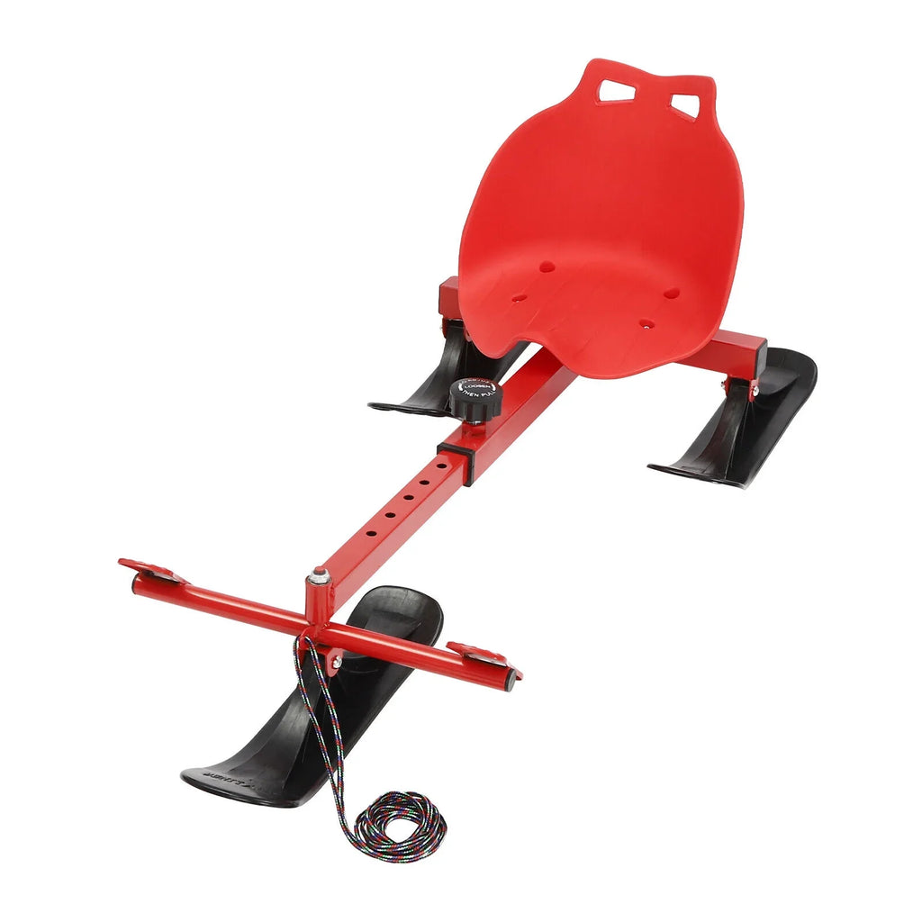Snow Ski Sled Winter Teens Seat On Sled Ski/Snow Scooter Red