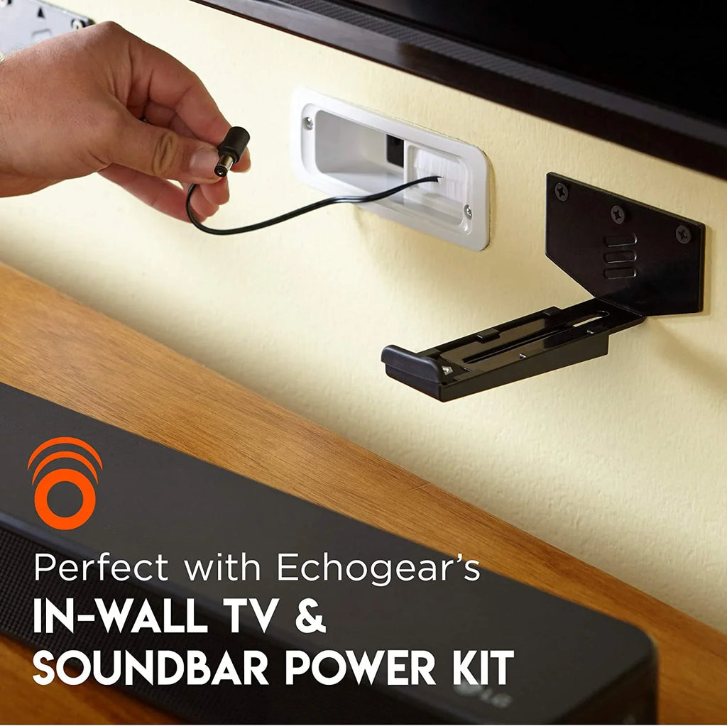 Echogear Universal Soundbar Wall Mount Bracket - Works with All Soundbars Including Samsung, Vizio, Roku, & More - Depth Adjustable for Dolby Atmos Soundbars