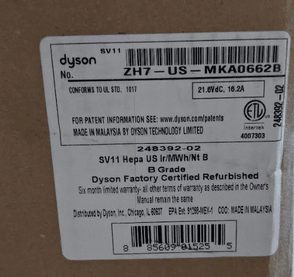 Dyson V7 Cordless Allergy  Vacuum, White-