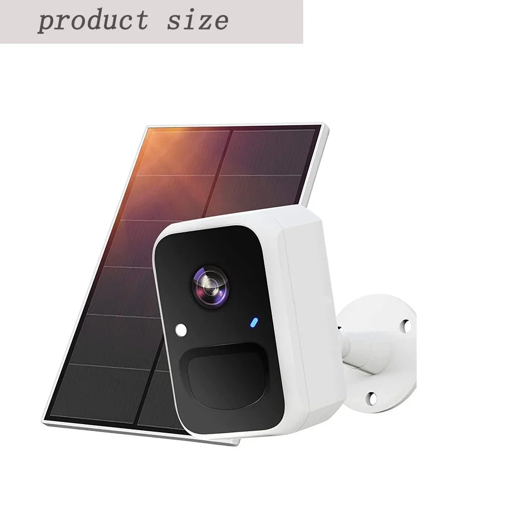 Solar Security Cameras Wireless Outdoor with Solar Panel for Home Security, WiFi Surveillance Camera with Motion Detection, Color Vision, 2-Way Audio, Spotlight, Alarm IP65