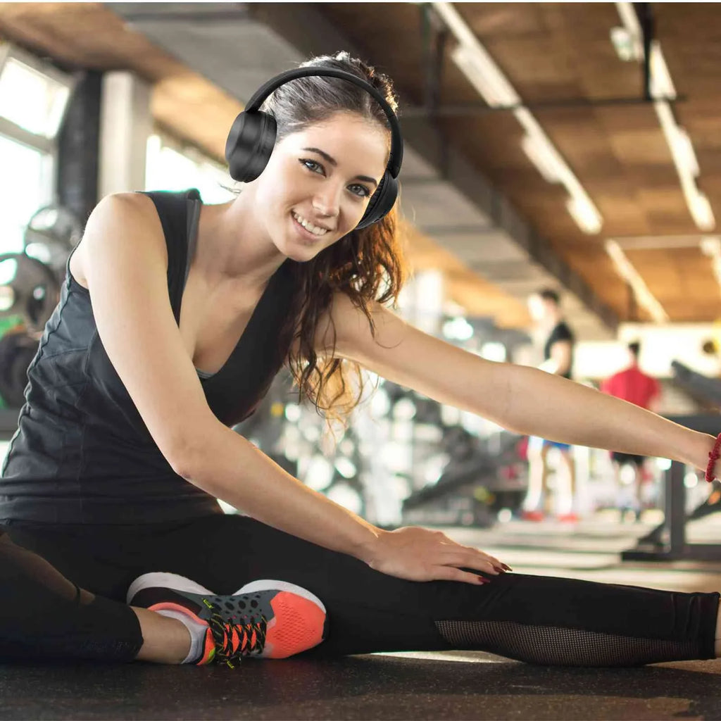 UrbanX UX35 Wireless Bluetooth Stereo Earphones with High Resolution Audio, Deep Bass, Superior Comfort Over The Ear Headphones with Mic for  Desire 12+ Phone Call Support