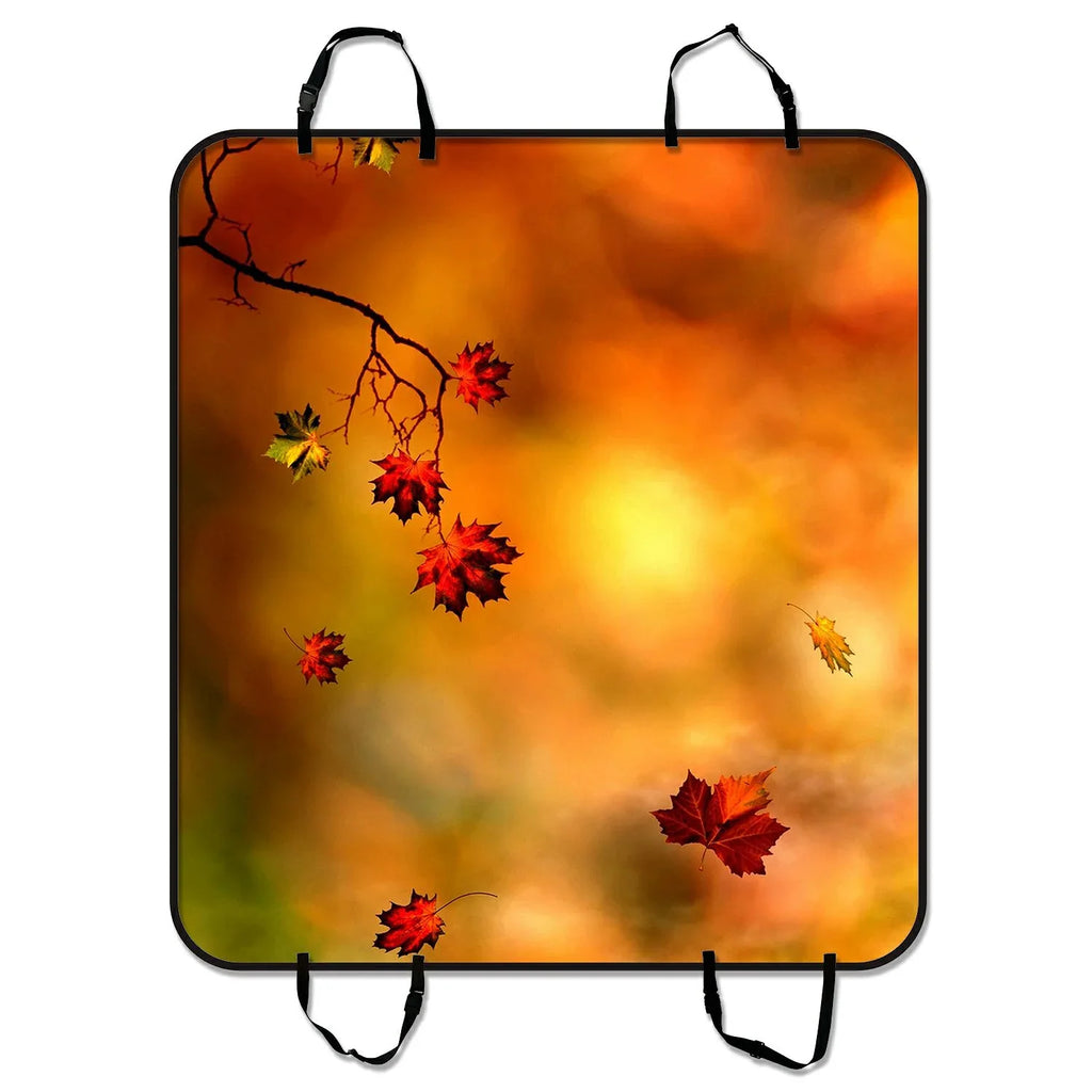 Autumn-Maple leaf Pet Car Seat Cover Dog Car Seat Mat Hammock Cargo Mat Trunk Mat For Cars Trucks and  54x60 inches