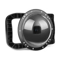XTGP559 Camera Dual Handle Dome Port Waterproof Case Camera Protective Case 45m Waterproof 180° Wide Angle Replacement for   9 Black
