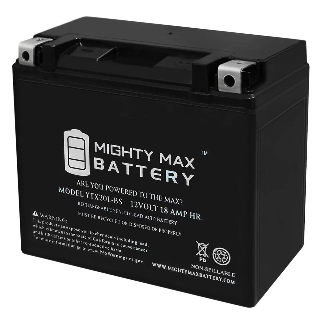 YTX20L- Battery Replacement for Yamaha 973 Nytro 06-07