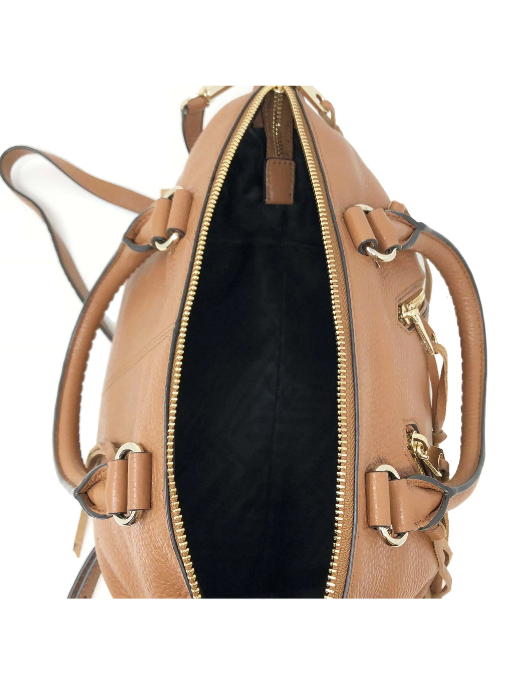 Rebecca Minkoff Moto Almond Brown Leather Satchel Ladies Tote Purse HF16LMOS26