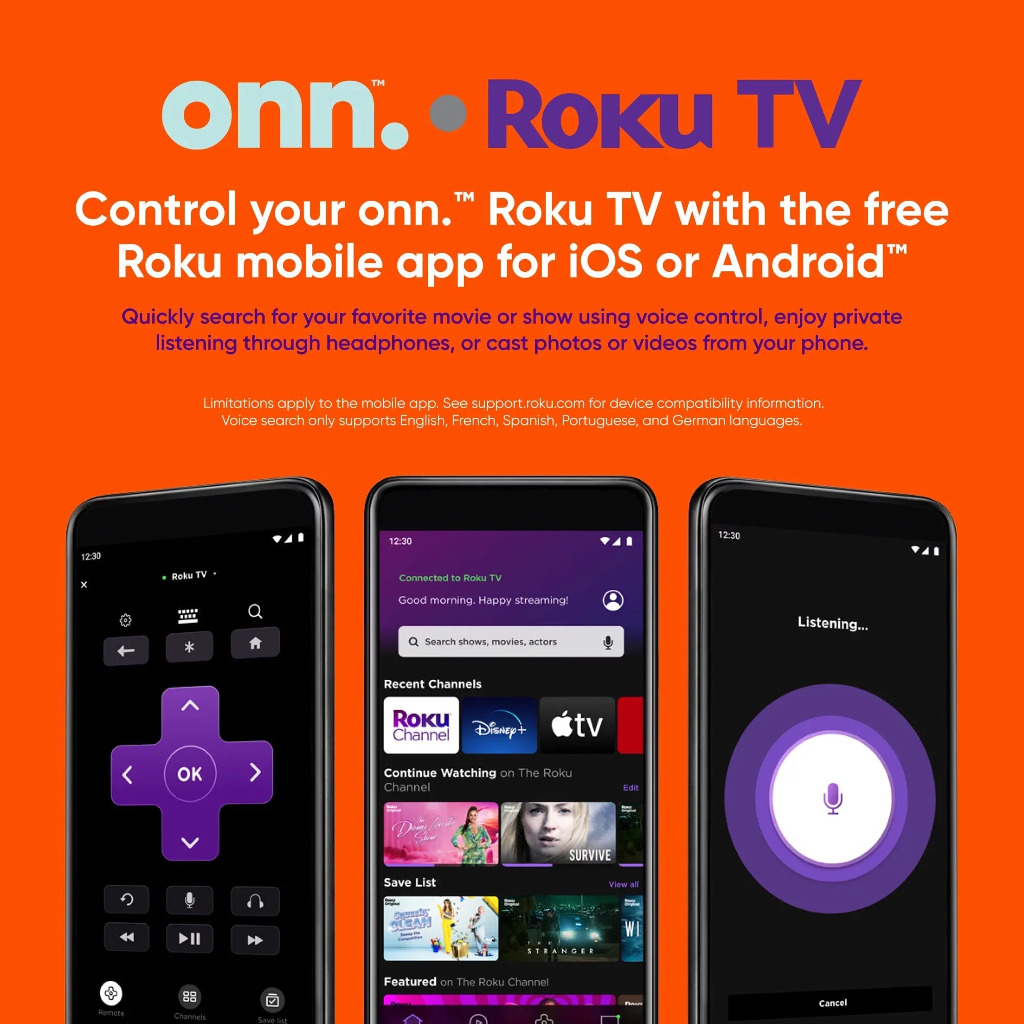 onn. 40” Class  (1080P)  Roku Smart  (100097810)