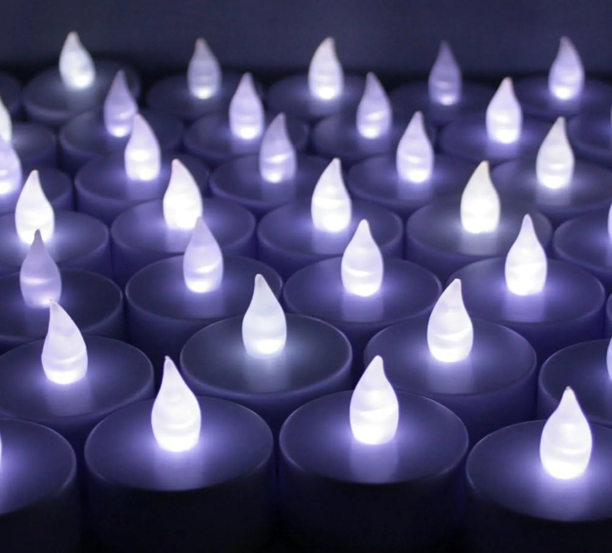 60  Baery Operaed Flameless Flickering  ealighs Candles For Wedding, Luminary Bags, Decoraions, Cenerpieces, Holidays~ Cool Whie