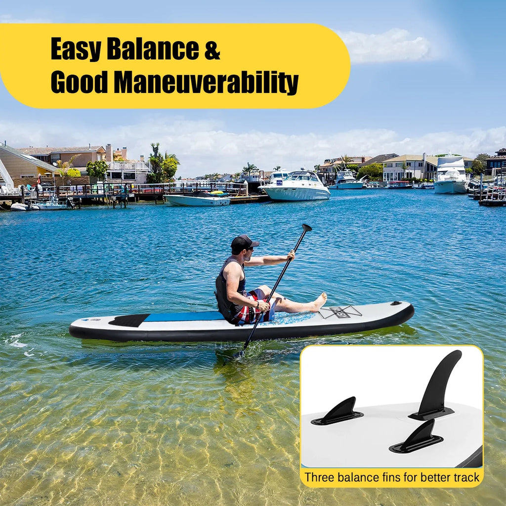 Inflatable Stand Up Paddle Board Non-Slip  for All Skill Levels Surf Board with Air Pump Carry Bag Leash Standing Boat for Youth & Adult