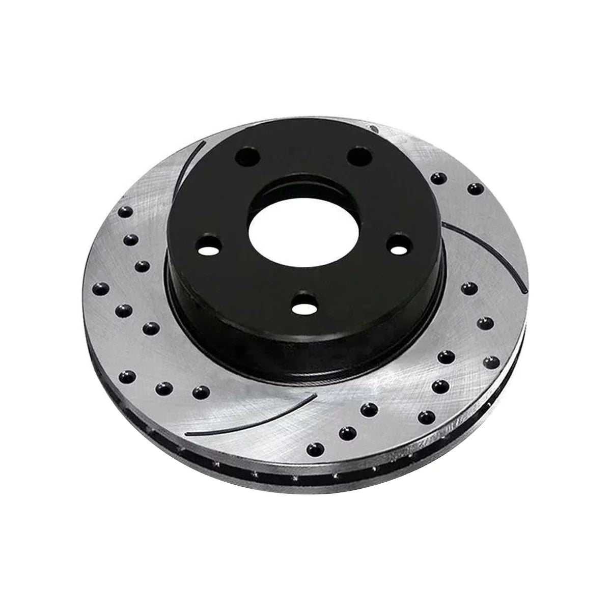 AutoShack Front Drilled Slotted Brake Rotors Black Pair of 2 Driver and Passenger Side Replacement for 2007-2010 2011 2012 Dodge Caliber 2008-2017 Mitsubishi Lancer 1.8L 2.0L 2.4L   PR63039LR