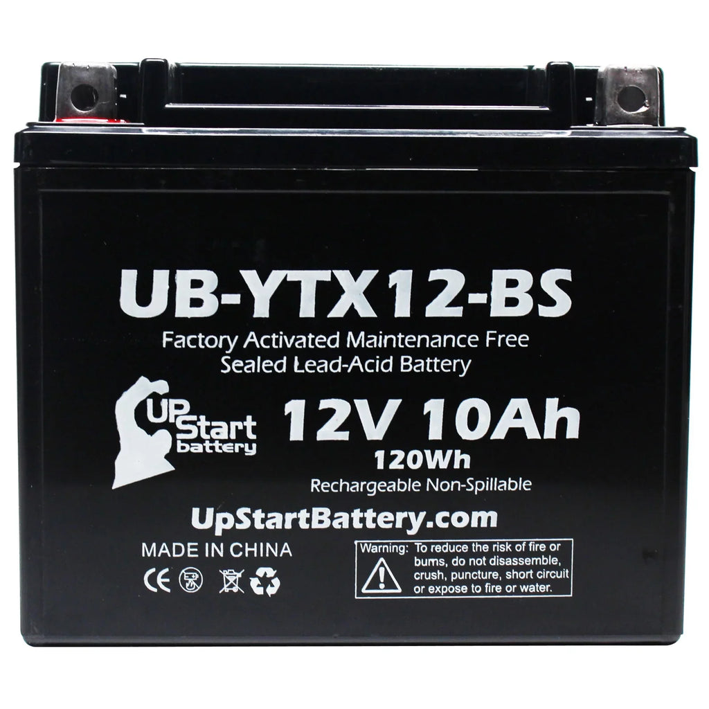 2-Pack UpStart Battery Replacement 2010 Honda TRX250 , , FourTrax Recon 250  Factory Activated, Maintenance Free,  Battery - 12V, 10Ah, -YTX12-