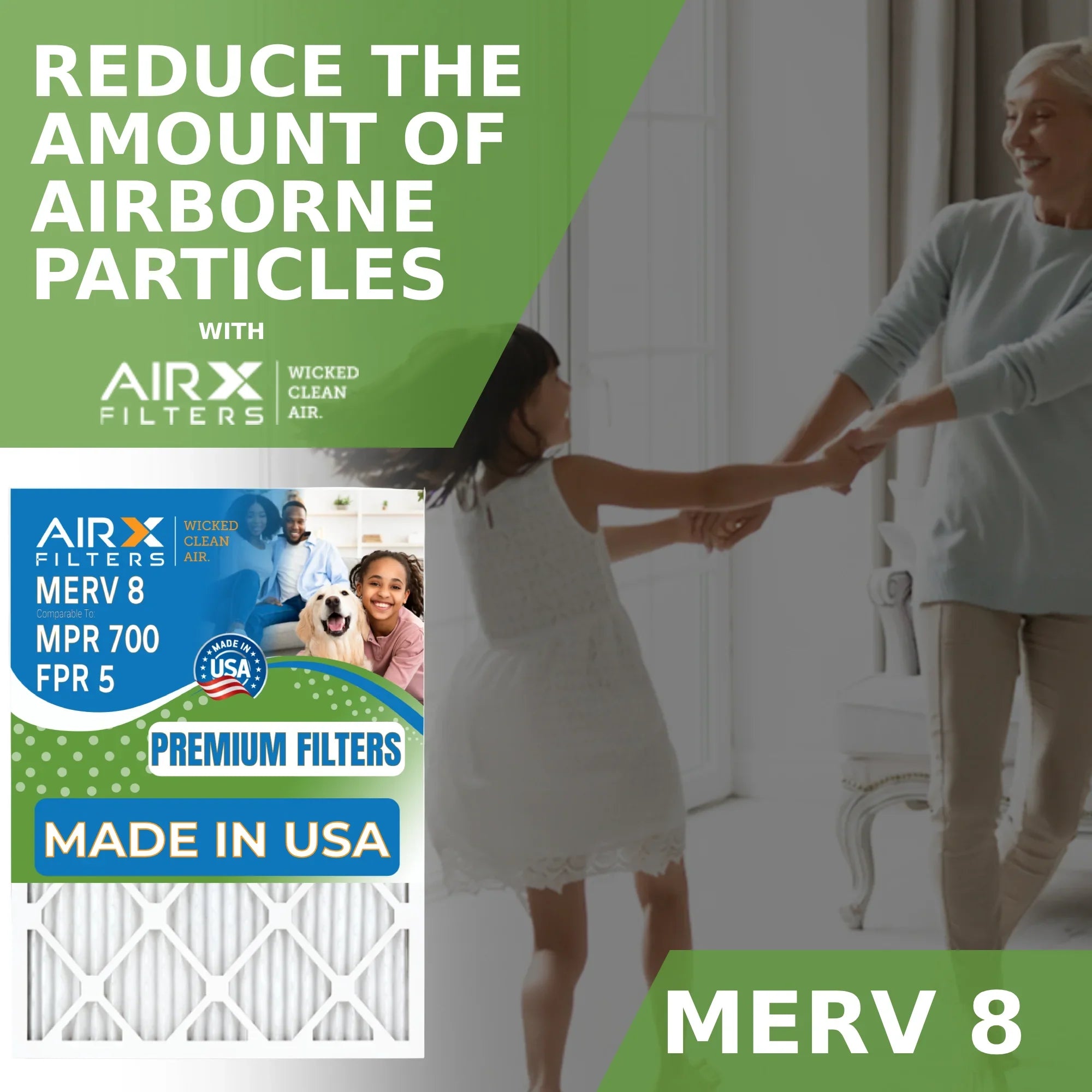 16x25x5 Air Filter  8 Comparable to  700 &  5 Compatible with ReservePro 4511 Premium  Made 16x25x5 Furnace Filter 2 Pack by     .